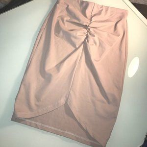 silver gray mini skirt